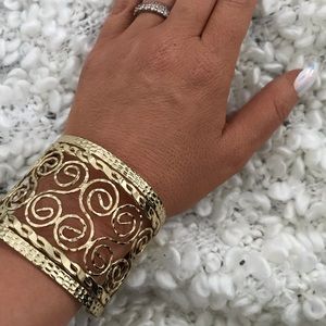 Intricate Gold Cuff